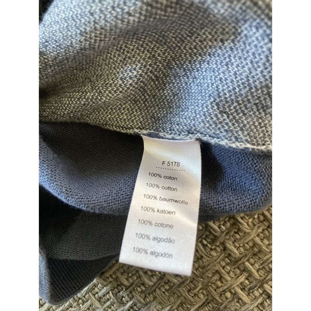 Lacoste Mens V Neck Sleeveless AOP Blue 100% Cotton Sweater Vest Size 5 - Picture 8 of 11